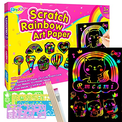 Scratch Paper Art Painting Set For Boy And Girl, Rainbow Magic Paper  Supplies Toys, Kids Age 8-12 And Up Diy Holiday Birthday Gift Party Games -  Temu